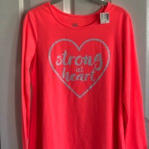Justice “Strong at Heart” Long sleeve shirt
